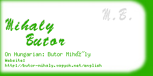 mihaly butor business card